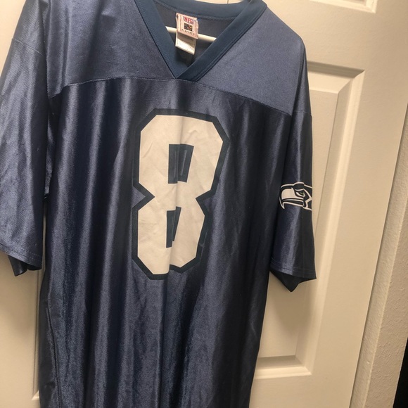 NFL Player Seattle For Her #8 Hasselbeck Women's Blue Jersey Jersey Size Large - Picture 12 of 14